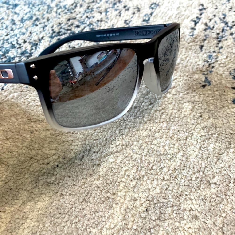Oakley Holbrook Two Tone Sunglasses Black/Smoky Grey